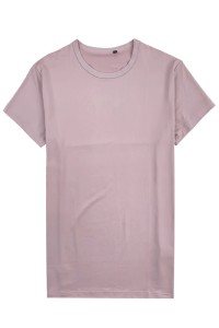 製造淺灰色女裝短袖T恤  時尚設計圓領直角袖淨色T恤  100%polyester 牛奶絲拉架 180g T恤中心  T1081